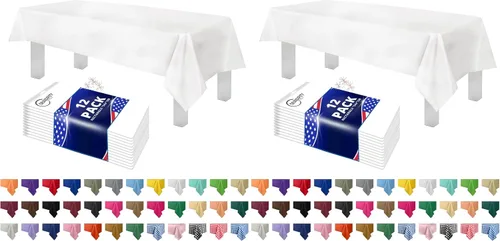 Vista 55 de Mantel de plástico de alta calidad - 54 in. x 108 pulgadas. Grandipity - Mantel rectangular (6 y 12 unidades), Agua (Aqua) Aqua Plastic table