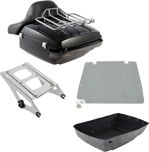 Vista 16 de TCMT King Tour Pack Portaequipajes de moto, diseñado para modelos Harley Davidson Touring 2014-2020