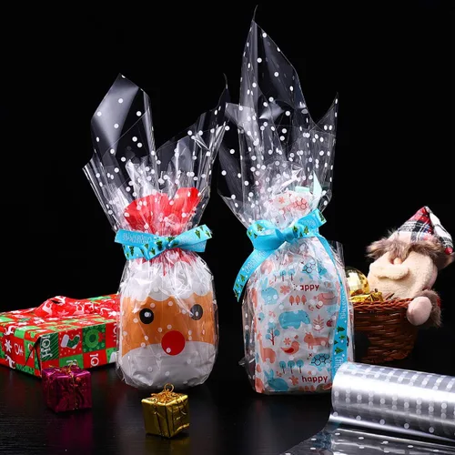 Vista 8 de NUOBESTY Rollo de celofán transparente para manualidades, dulces, pan, chocolate, cestas de frutas, 1 rollo