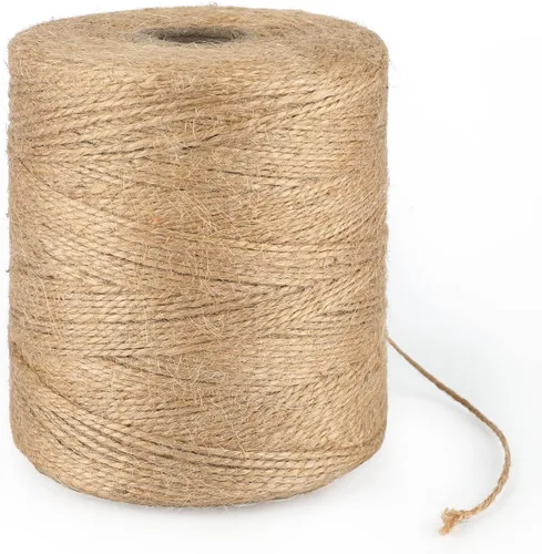 Vista 11 de joycraft Cuerda de yute de 0.315 pulgadas, cuerda de yute fuerte y resistente, cuerda de cáñamo decorativa marrón para obras de arte, jardinería