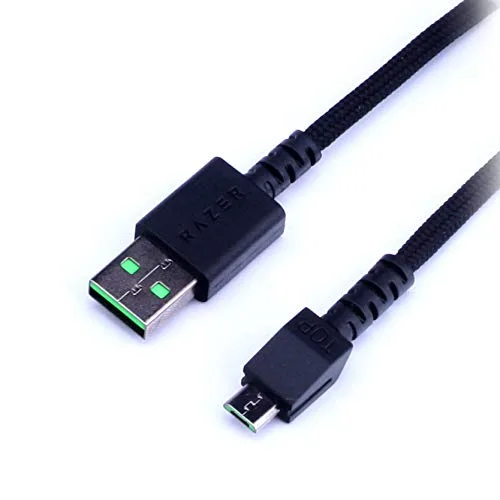 Vista 4 de HUYUN Cable de carga USB para Razer Naga Pro 20000 DPI y DeathAdder V2 pro y Razer Basilisk & Razer Viper Ultimate Hyperspeed Lightest Cyberpunk 2077