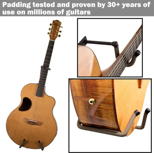 Vista 4 de String Swing Soporte de guitarra horizontal para instrumentos de cuerpo ancho - 3" Slatwall