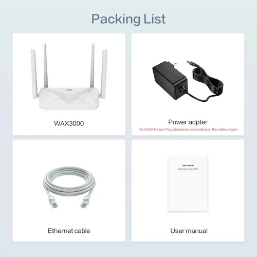 Vista 9 de InHand Networks AX3000 Router Wi-Fi 6, router inalámbrico Gigabit de doble banda, seguridad WPA3, IPv6, controles parentales, red de invitados, 160