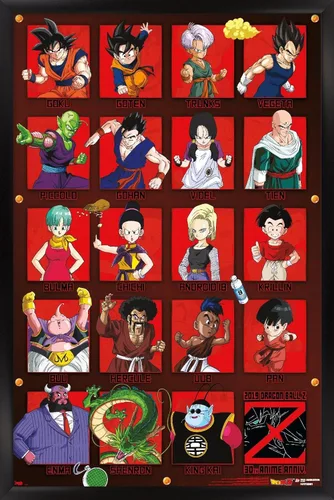 Vista 7 de Trends International Dragon Ball Z - Póster de pared de aniversario, 22.375 x 34 pulgadas, versión premium sin marco