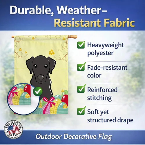 Vista 37 de Caroline's Treasures BB1923GF Bandera decorativa para jardín con diseño de Border Collie, para caza de huevos de Pascua, para jardín, jardín, patio