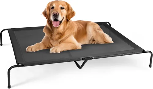 Vista 13 de FluffyDream Cama elevada de enfriamiento para perro, camas portátiles elevadas para perros, patas antideslizantes, cama hamaca portátil y duradera