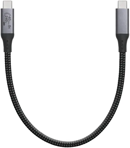 Vista 3 de Cable USB4 de 1 pie compatible con Thunderbolt 3, Thunderbolt 4 y USB-C, compatible con pantalla HD de 8K, transferencia de datos de 40 gbps, carga