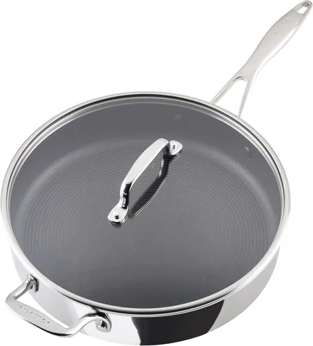Vista 13 de Circulon C1 Series C1 - Utensilios de cocina de acero inoxidable revestido con tecnología ScratchDefense, sartén antiadherente de inducción con tapa