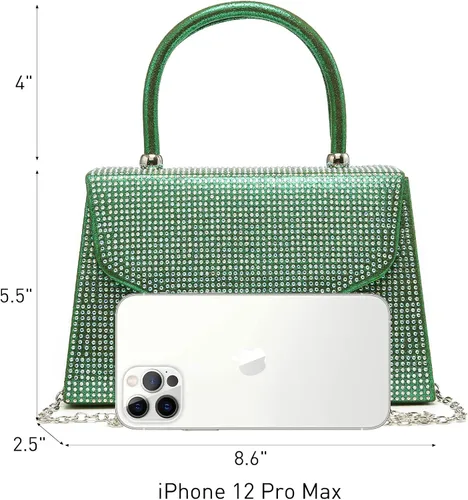 Vista 98 de Dasein Bolso de noche para mujer, embragues de fiesta, bolsos de boda, cóctel, baile de graduación, bolsos con purpurina esmerilada