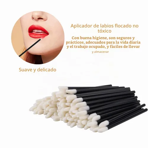 Vista 2 de 640 pinceles desechables para labios, aplicadores de lápiz labial, aplicadores de maquillaje, aplicadores de brillo de labios, probador, varitas