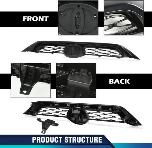 Vista 7 de PIT66 Kit de Cuerpo de Ensamblaje de Parrilla de Parachoques Delantero Compatible con Toyota 4Runner Limited 2014-2019