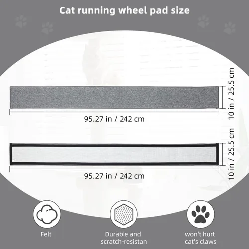 Vista 6 de Didiseaon Alfombrilla antideslizante para ruedas de ejercicio para gatos, almohadilla de fieltro para mascotas pequeñas, alfombrilla de reducción
