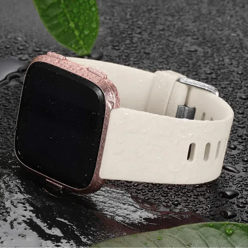 Vista 2 de Wepro Correa compatible con correas Fitbit Versa 2 para mujeres y hombres, correa suave compatible con bandas Fitbit Versa, correa deportiva Beige