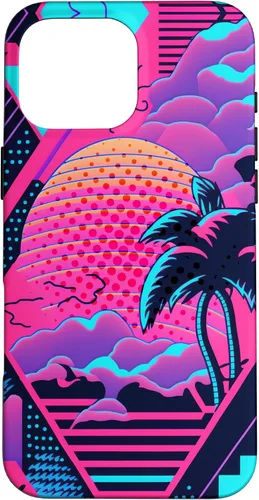 Vista 19 de iPhone 16 Retro Vaporwave Vibes - Funda para amantes de la nostalgia de la música de los años 90