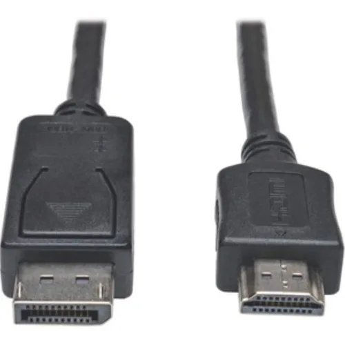 Vista 6 de Tripp Lite Cable adaptador DisplayPort a HDMI, DP con pestillos a HDMI (M/M), UHD 4K x 2K/1080p, 3 pies (P582-003-V2)
