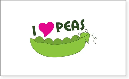 Vista 11 de CafePress Calcomanía rectangular para parachoques con texto en inglés "I Love Peas