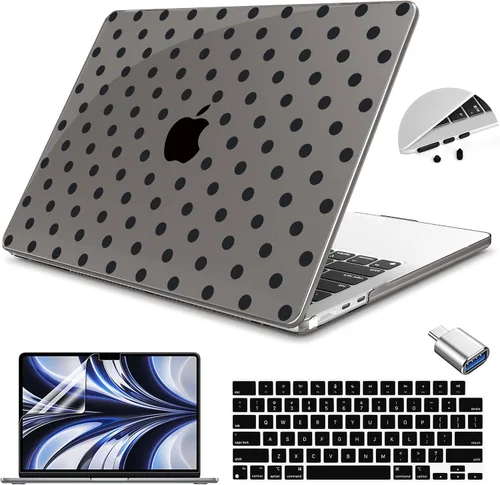 Vista 42 de Teryeefi Funda rígida para MacBook Air M3, M2, M4, MacBook Air de 13 pulgadas 2025, 2024, 2023, 2022, versión A3240, A3113, A2681, carcasa rígida