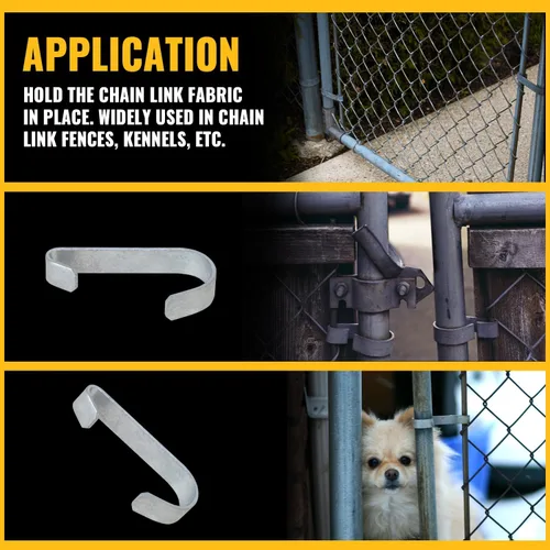 Vista 3 de VIVIDA Clips de puerta de 1-3/8 pulgadas para valla de eslabones de cadena, banda de clip para panel de perrera para tubo de diámetro exterior