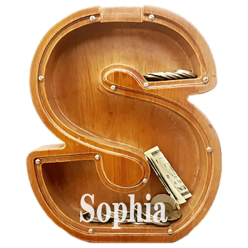 Vista 56 de Alcancía personalizada grande de madera con letras, alcancía de monedas, alcancía personalizada con nombre, puede usarse como regalo de Navidad