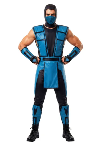 Vista 8 de Disfraz de Sub-Zero para Hombre de Mortal Kombat Multicolor