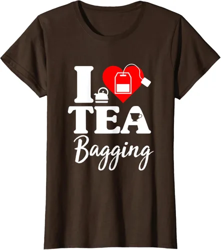 Vista 15 de Camiseta con texto en inglés "I Love Tea Bagging", divertida camiseta para bebedores de té, Negro