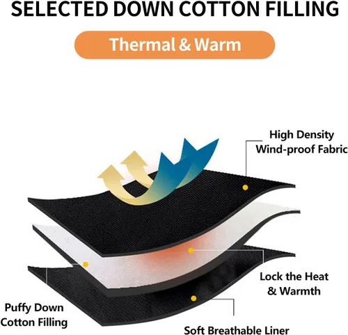 Vista 4 de Flygo Chaleco acolchado de invierno para hombre, chaleco ligero con cuello alto, chaqueta sin mangas