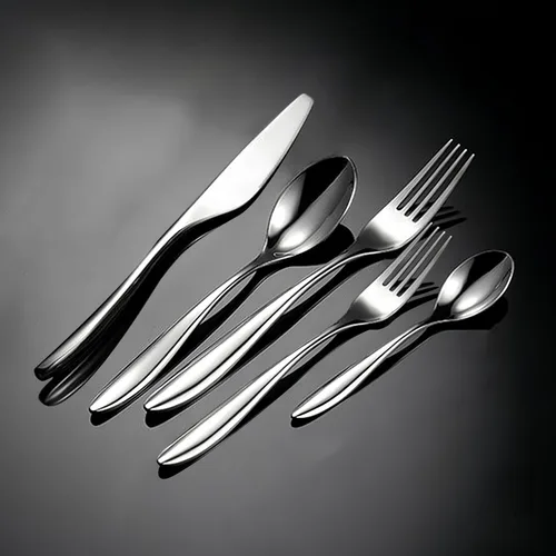 Vista 11 de 10-Piece Exquisite Silverware Set, Stainless Steel Flatware Set, Cutlery Set for 2, Fork Spoon Knife Set Eating Utensils Tableware Set for Kitchens