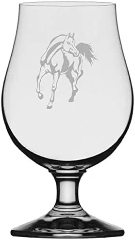 Vista 5 de Abaco Barb Body Horse - Vaso de cerveza Iona grabado (13.25 onzas)