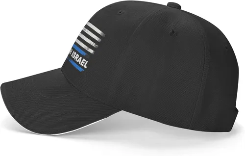 Vista 3 de I-Stand-with-Israel-Support-Israel-Flag - Gorra de béisbol unisex para papá