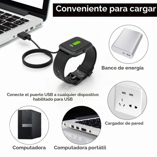 Vista 6 de Cargador de reloj inteligente de 0.157 pulgadas, cargador universal magnético fuerte, cable de carga USB para relojes inteligentes con certificación