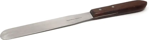Vista 9 de A2Z SCILAB Cuchillo de mantequilla con mango de madera, espátula de glaseado para pasteles, herramienta de decoración de pastelería, acero