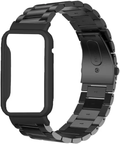 Vista 2 de Correa de metal compatible con Xiaomi Mi Band 7 Pro, correa de reloj de repuesto de acero inoxidable, cómoda correa ajustable con herramienta