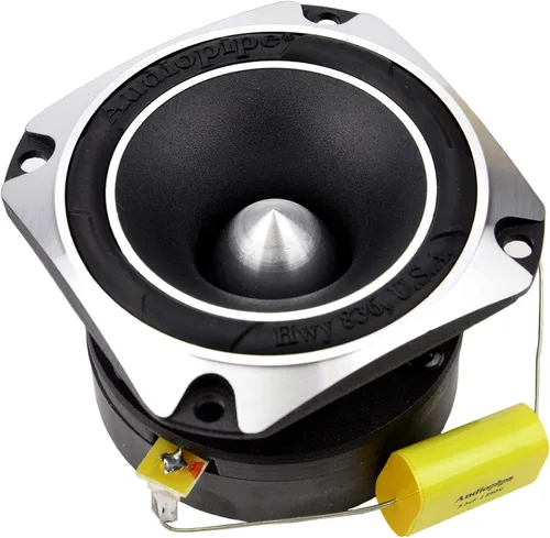 Vista 2 de Audiopipe 1 par de tweeters de 350 vatios de 1 pulgada de cromo súper titanio resistente para coche