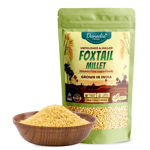 Vista 11 de Danodia Foods Mijo de grano entero (Ragi) - 2 libras (33.51 oz) Superalimento orgánico, sin cáscara, sin pulir, sin gluten, natural Alto