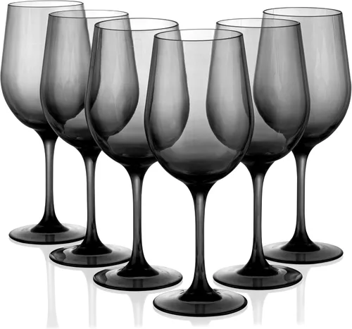 Vista 9 de KX-WARE Copas de vino acrílicas clásicas de todo propósito, 19 onzas, juego de 6 copas de vino de plástico con tallo transparentes