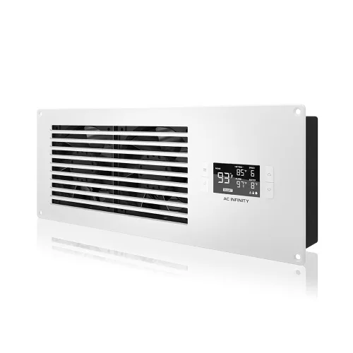 Vista 10 de AC Infinity AIRFRAME T7-N Negro, Sistema de ventilación de alto flujo de aire de 17 pulgadas, flujo de aire de entrada, para salas de equipos AV