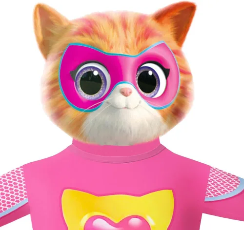 Vista 4 de Pitevotur Disfraz de gatitos para niños, máscara de gatitos, cosplay, overol de Halloween