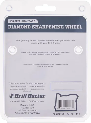 Vista 6 de Drill Doctor DA31320GF - Rueda de diamante de repuesto de 180 granos para 350X, XP, 500X y 750X