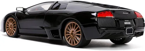 Vista 5 de Lamborghini Murcielago LP640 Negro con ruedas de cobre Hyper-Spec Series 1/24 Modelo de coche fundido a troquel por Jada