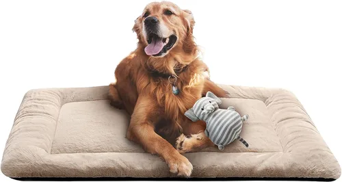 Vista 31 de Alfombrilla de cama para jaula de perro para perros extra pequeños. Cama de jaula de perro ultra suave. Alfombrilla de perrera lavable y Rosa