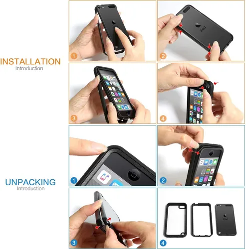 Vista 9 de IDweel Funda para iPhone 8 Plus/7 Plus, carcasa resistente a prueba de golpes con protector de pantalla integrado, funda híbrida resistente a
