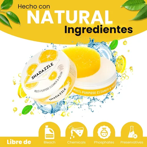 Vista 3 de Shadazzle Limpiador y esmalte natural multiusos, paquete de 2 aromas a