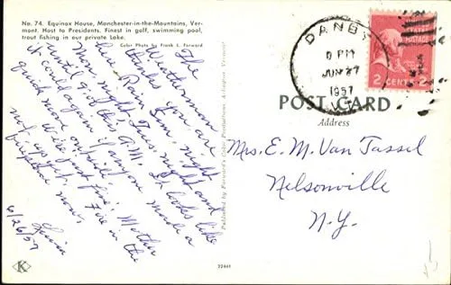 Vista 2 de Equinox House Manchester, Vermont VT Original Vintage Postcard 1957
