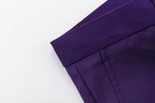 Vista 5 de MOGU Traje ajustado de 2 piezas para hombre, para baile de graduación, negocios, boda, baile (chaqueta de traje + pantalones)