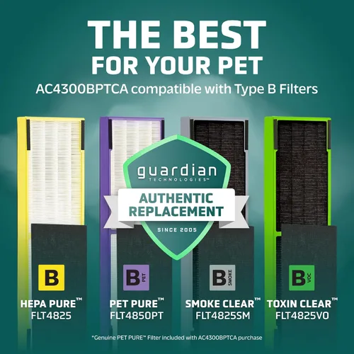 Vista 5 de GermGuardian AC4300 3-n-1 True - Filtro HEPA purificador de aire para casa, UVC, purificador de aire para habitaciones completas para alergias