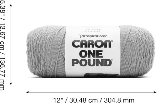 Vista 8 de Caron Hilo sólido de una libra, 16 onzas, calibre 4 mediano, 100% acrílico, color azul medianoche, para ganchillo, tejido y manualidades (1 unidad)