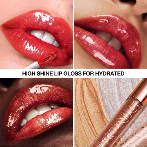 Vista 5 de Brillo de labios transparente, brillo de labios tintado, brillo de labios, aceite de labios para adolescentes, hidratante de alto brillo y brillo