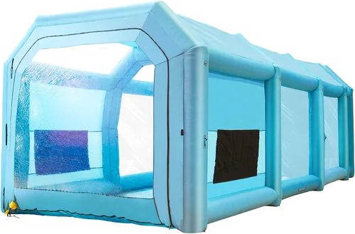 Vista 15 de VEVOR Cabina de Pintura Inflable Portátil, Cabina de Pulverización Inflable de 13 x 8 x 8 pies, Carpa de Pintura para Automóvil con Sistema