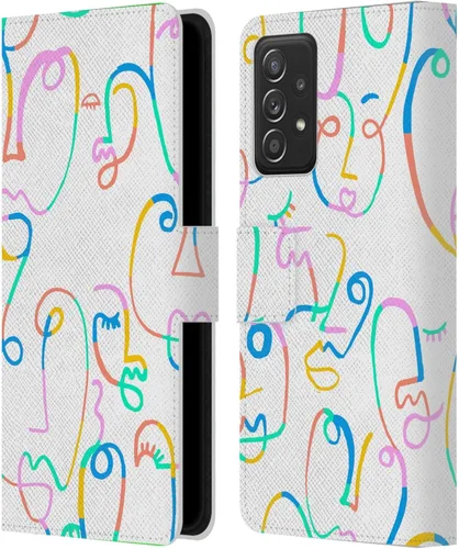 Vista 264 de Head Case Designs Officially Licensed Ninola Brushstrokes Multi Colorful Leather Wallet Case Compatible with Samsung Galaxy A07 4G