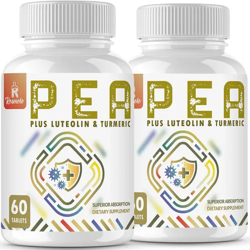 Vista 7 de Palmitoiletanolamida de 1500 mg con luteolina 98% y cúrcuma, alta absorción, suplemento de guisantes micronizados para el manejo de molestias